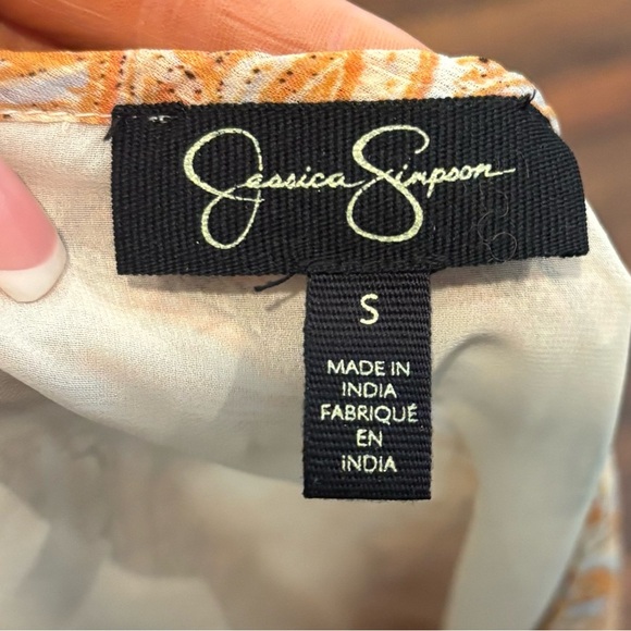 Jessica Simpson Harmony Tiered Ruffle Paisley High Low Maxi Dress Sz Sm - Picture 12 of 14